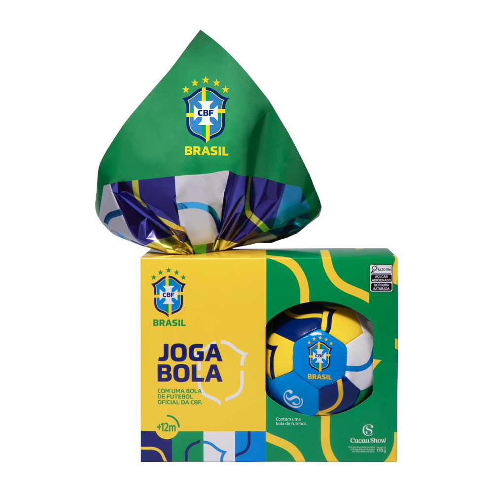 Ovo de Páscoa ao Leite Bola CBF Chocoesportes 170g Oferta 60%